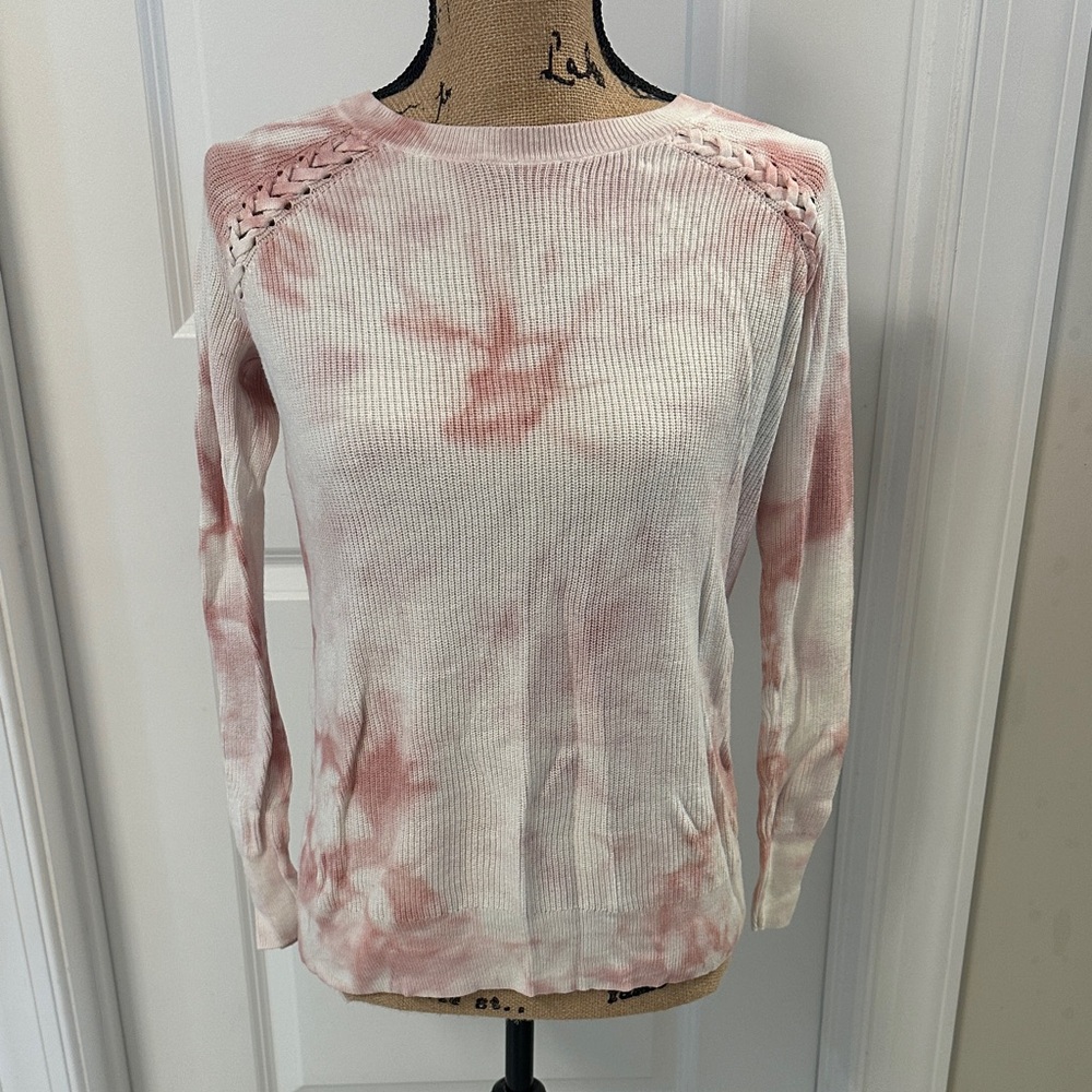 American Eagle Outfitters Pink Tie-Dye Sweater